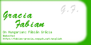 gracia fabian business card